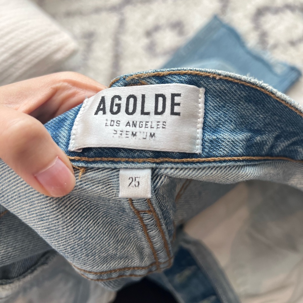 Agolde Riley High Rise Straight Cropped Jeans - Picture 5 of 6